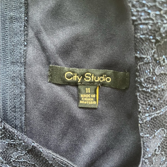 navy blue floral 2 piece long prom dress size 11 - Picture 4 of 6